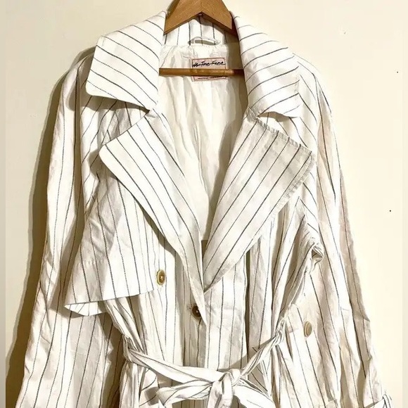We The Free Melia Mac Coat Ivory Combo Size L New - Picture 9 of 11
